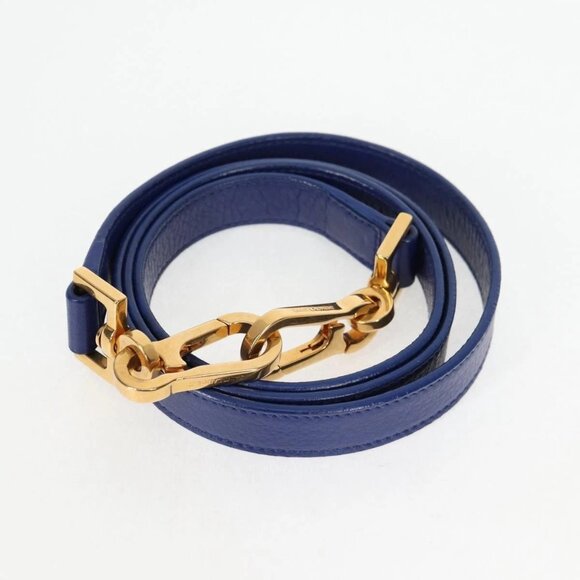 SAINT LAURENT Shoulder Bag Leather 2way Blue Gold 313456 Auth 127908V - Picture 13 of 16